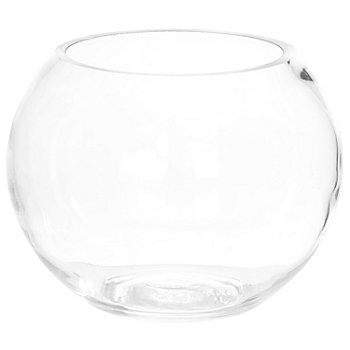 Vase en verre, rond, 11 cm, 15 cm Ø