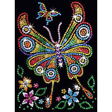 Sequin Art Image à paillettes 'papillon', 25 x 34 cm