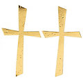 Wachsverzierung "Kreuz gold"
