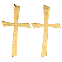Wachsverzierung 'Kreuz gold'