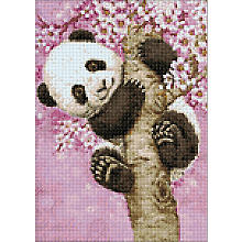 Diamantenstickerei-Set 'Panda', 27 x 38 cm