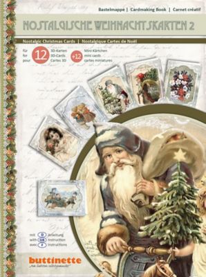 3d Bastelmappe Nostalgische Weihnachtskarten Fur 12 Karten Online Kaufen Buttinette Bastelshop