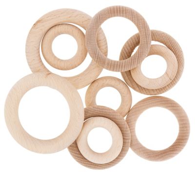 Anneaux en bois diamètre 50mm 4pcs