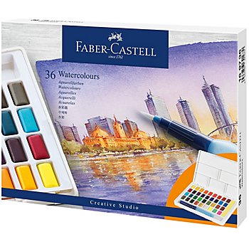 Faber-Castell Peinture aquarelle, 36 couleurs