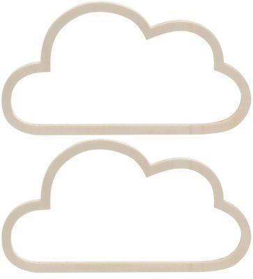 Affiche naissance Nuage étoile - Cadre motif bouleau