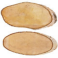Rondelles en bois de bouleau véritable, ovales, env. 32 x 15 cm, 2 pièces