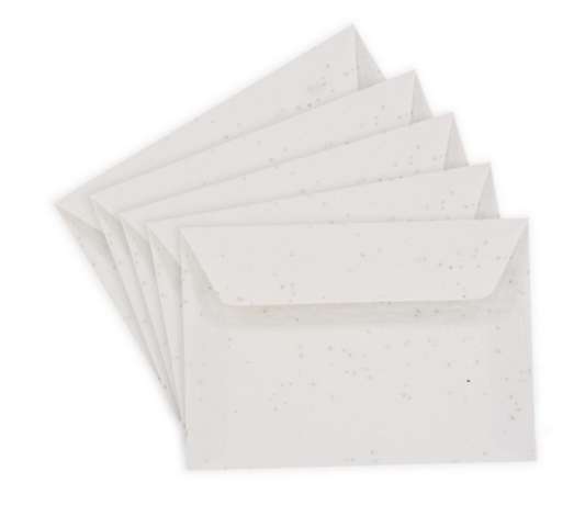 Briefumschlage Aus Samenpapier Weiss 114 X 162 Mm 5 Stuck Online Kaufen Buttinette Bastelshop