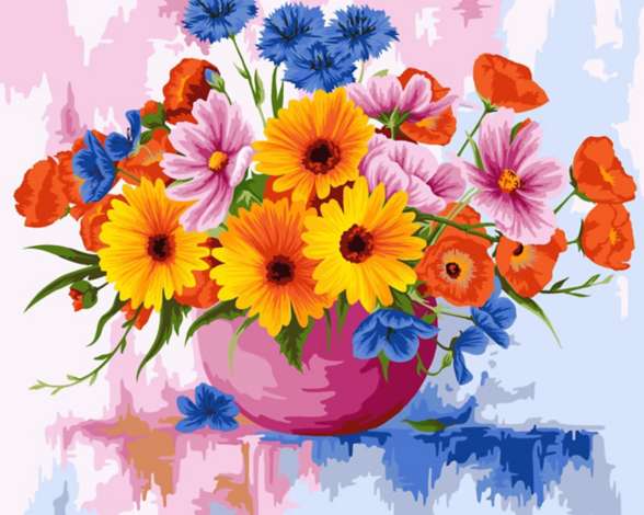 40x50 Lila Lilie Blume Malen nach Zahlen Malerei Geschenk Painting DIY Wandbild 