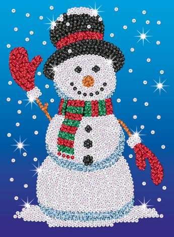 Sequin Art Paillettenbild Schneemann 25 X 34 Cm Online Kaufen Buttinette Bastelshop