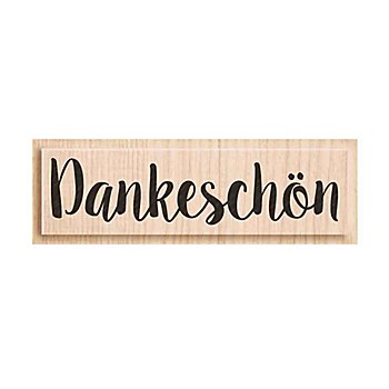 Holzstempel 'Dankeschön', 6 x 1,4 cm