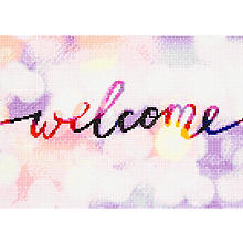 Kit broderie diamant 'welcome', 34 x 24 cm