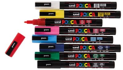 Set 8 marqueurs Posca PC1MR 0,7 mm couleurs métalliques