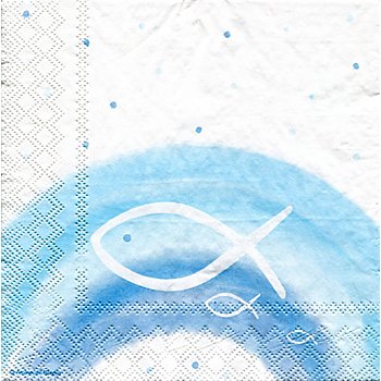 Serviettes en papier 'arc-en-ciel/bleu', 33 x 33 cm, 20 pièces