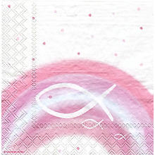 Papierservietten 'Regenbogen/Rosa', 33 x 33 cm, 20 Stück