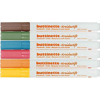 buttinette Kreidestifte 'Grundfarben', Stärke 1–2 mm, 5 Stifte