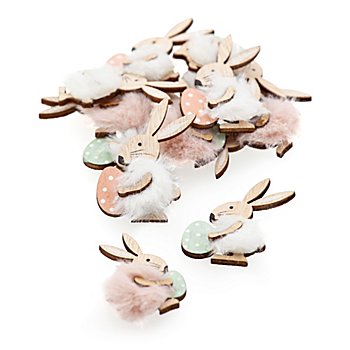 Confettis de table 'lapins' avec imitation fourrure