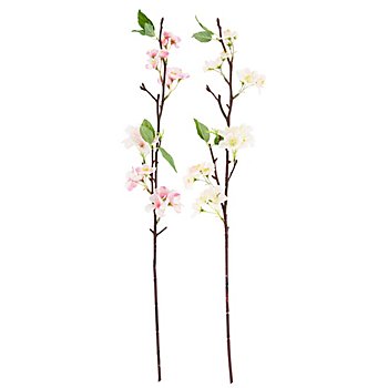 Branches de cerisier, crème/rose, 2 pièces