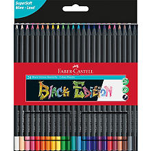 Set de crayons de couleurs 'black edition', 24 crayons