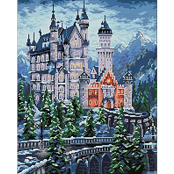 Diamantenstickerei-Set 'Schloss Neuschwanstein', 40 x 50 cm