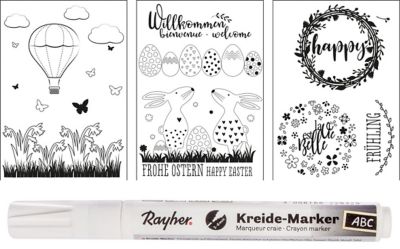 Fenster Malvorlagen Fruhling Ostern Inkl Kreidemarker Online Kaufen Buttinette Bastelshop