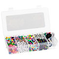 Perles en plastique avec boîte de rangement, 1900 pièces