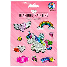 Ursus Kit créatif stickers broderie diamant 'licornes', 8 stickers