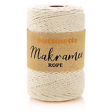 buttinette Makramee-Garn 'Rope', natur, 3-fach verzwirnt, Stärke: 3 mm, Länge: 150 m