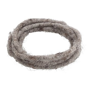 Cordelette en laine, cœur en fil métallique, gris, env. 8 mm Ø, 2 m