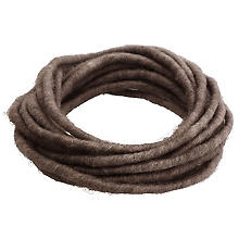 Cordelette en laine feutrée, marron, env. 7 mm  Ø, 5 m