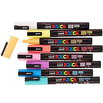 POSCA Marqueurs pastel,  PC3M, 8 marqueurs