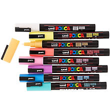 POSCA Set de marqueurs PC3M, tons pastel, 8 pièces