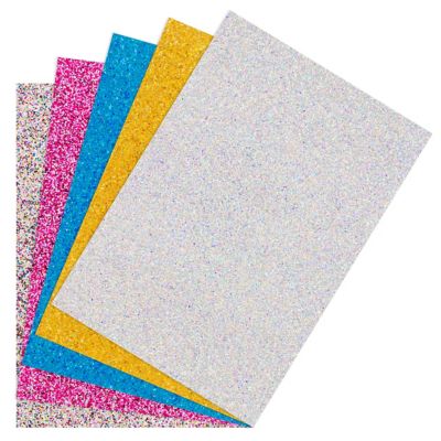 Papier cartonné scintillant, 17,4 x 24,5 cm, 5 feuilles