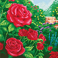 Diamantenstickerei-Set "Rote Rose", 30 x 30 cm
