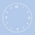 buttinette Uhr-Schablone "Standard", 35 x 35 cm