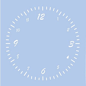 buttinette Uhr-Schablone 'Standard'