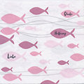 Papierservietten "Fischschwarm", rot, 33 x 33 cm, 20 Stück
