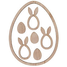 Œufs/anneaux en bois « Pâques »