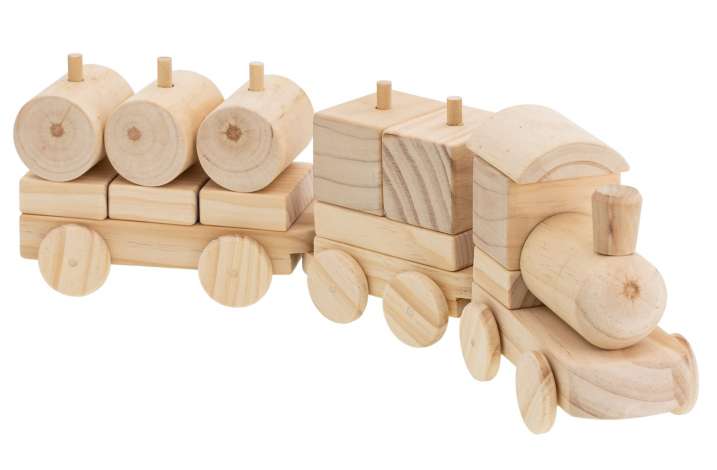 Train en bois a peindre loisir Loisirs Créatifs