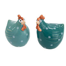 Keramik-Figuren 'Hühner', 6,8 cm, 2 Stück