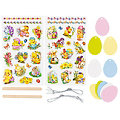 Stickers transfert "Pâques", multicolore, 37 motifs différents