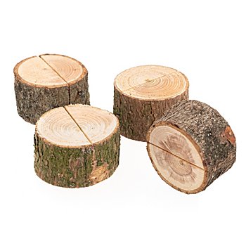 Porte-cartes 'troncs en bois',  4 x 2,5 cm, 4 pièces
