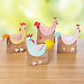buttinette Kit créatif "poules rigolotes", multicolore