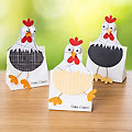 buttinette Papier-Set "Lustige Hühner", schwarz-weiß