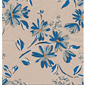 Papierservietten "blaue Blumen", 33 x 33 cm, 25 Stück