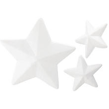 Étoiles en polystyrène, 3 pièces