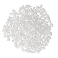 Mélange de perles, blanc, 4&ndash;20 mm, 80 g