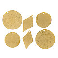 Pendentifs "cercle & losange", doré, 13&ndash;27 mm, 6 pièces