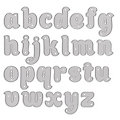 Set de pochoirs à estamper "lettres mininuscules", 3 cm, 26 pièces