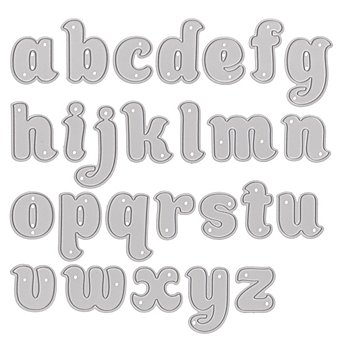 Set de pochoirs à estamper 'lettres mininuscules', 3 cm, 26 pièces