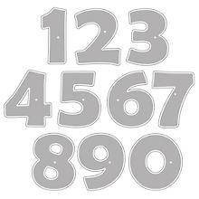 Set de pochoirs à estamper 'chiffres', 4,5 cm, 10 pièces